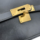 エルメス HERMES ケリースポーツGM ○W刻 ブラック ゴールド金具 ボックスカーフ レディース ショルダーバッグ