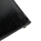 エルメス HERMES ケリースポーツGM ○W刻 ブラック ゴールド金具 ボックスカーフ レディース ショルダーバッグ