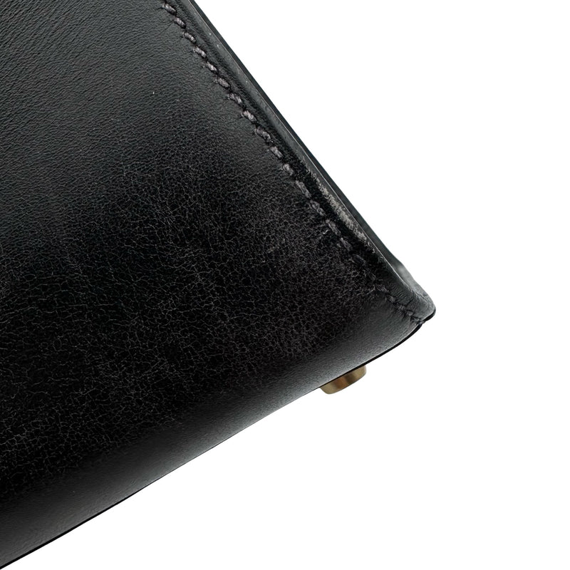 エルメス HERMES ケリースポーツGM ○W刻 ブラック ゴールド金具 ボックスカーフ レディース ショルダーバッグ エルメス HERMES ケリースポーツGM ○W刻 ブラック ゴールド金具