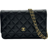 シャネル CHANEL マトラッセ チェーンウォレット AP0250 ブラック ゴールド金具 ラム レディース ショルダーバッグ