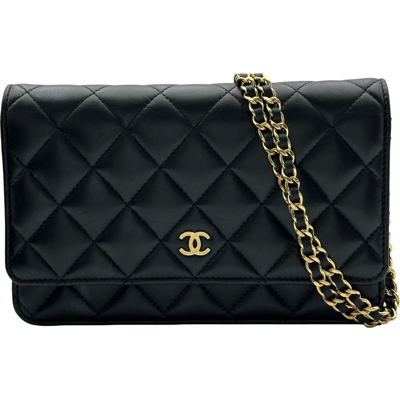 CHANEL マトラッセ チェーン付き二つ折りコンパクトウォレット ブラック シャネル CHANEL マトラッセ チェーンウォレット AP0250 ブラック