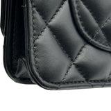 シャネル CHANEL マトラッセ チェーンウォレット AP0250 ブラック ゴールド金具 ラム レディース ショルダーバッグ