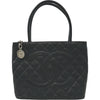 シャネル CHANEL 復刻トート A01804 6番台 ブラック シルバー金具 キャビア レディース ハンドバッグ
