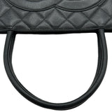 シャネル CHANEL 復刻トート A01804 6番台 ブラック シルバー金具 キャビア レディース ハンドバッグ