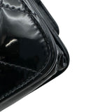 シャネル CHANEL マトラッセ チェーンウォレット A33814 15番台 ブラック シルバー金具 エナメル レディース ショルダーバッグ