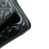 シャネル CHANEL マトラッセ チェーンウォレット A33814 15番台 ブラック シルバー金具 エナメル レディース ショルダーバッグ