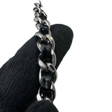 シャネル CHANEL マトラッセ チェーンウォレット A33814 15番台 ブラック シルバー金具 エナメル レディース ショルダーバッグ