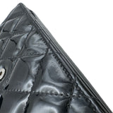 シャネル CHANEL マトラッセ チェーンウォレット A33814 15番台 ブラック シルバー金具 エナメル レディース ショルダーバッグ