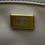 シャネル CHANEL マトラッセココボールスモールホーボー AS3259 ベージュ ゴールド金具 ラム レディース ショルダーバッグ
