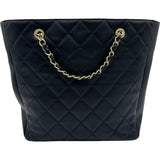 シャネル CHANEL マトラッセ チェーントートバッグ ブラック ゴールド金具 ラムスキン レディース トートバッグ