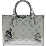ルイ・ヴィトン LOUIS VUITTON オンザゴーPM M26373 シルバー ミロワール レディース ハンドバッグ
