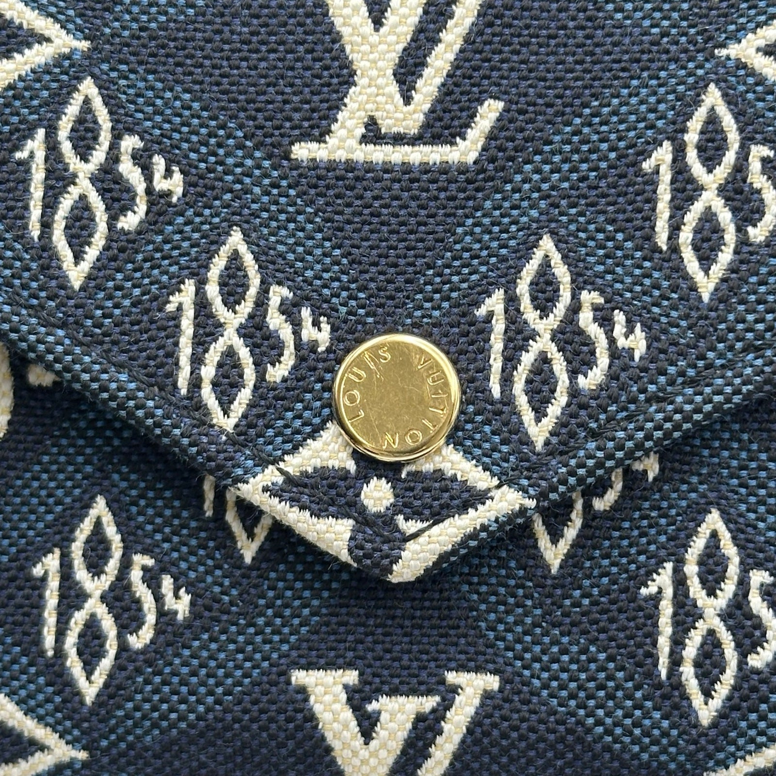 ルイ・ヴィトン LOUIS VUITTON ポルトフォイユ・ヴィクトリーヌ SINCE 1854  M80211 ブルー ジャガード ユニセックス 二つ折り財布 ルイ・ヴィトン LOUIS VUITTON ポルトフォイユ・ヴィクトリーヌ SINCE