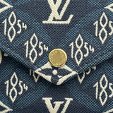 ルイ・ヴィトン LOUIS VUITTON ポルトフォイユ・ヴィクトリーヌ SINCE 1854 M80211 ブルー ジャガード ユニセックス 二つ折り財布