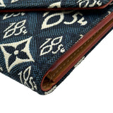 ルイ・ヴィトン LOUIS VUITTON ポルトフォイユ・ヴィクトリーヌ SINCE 1854 M80211 ブルー ジャガード ユニセックス 二つ折り財布