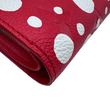 ルイ・ヴィトン LOUIS VUITTON ポルトフォイユ・クレア 草間彌生コラボ M82103 レッド アンプラント レディース 二つ折り財布