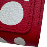 ルイ・ヴィトン LOUIS VUITTON ポルトフォイユ・クレア 草間彌生コラボ M82103 レッド アンプラント レディース 二つ折り財布