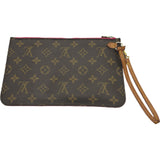 ルイ・ヴィトン LOUIS VUITTON ネヴァーフル用 ポーチ ブラウン/フューシャ モノグラム レディース ポーチ