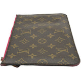 ルイ・ヴィトン LOUIS VUITTON ネヴァーフル用 ポーチ ブラウン/フューシャ モノグラム レディース ポーチ