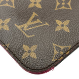 ルイ・ヴィトン LOUIS VUITTON ネヴァーフル用 ポーチ ブラウン/フューシャ モノグラム レディース ポーチ