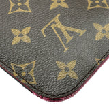 ルイ・ヴィトン LOUIS VUITTON ネヴァーフル用 ポーチ ブラウン/フューシャ モノグラム レディース ポーチ