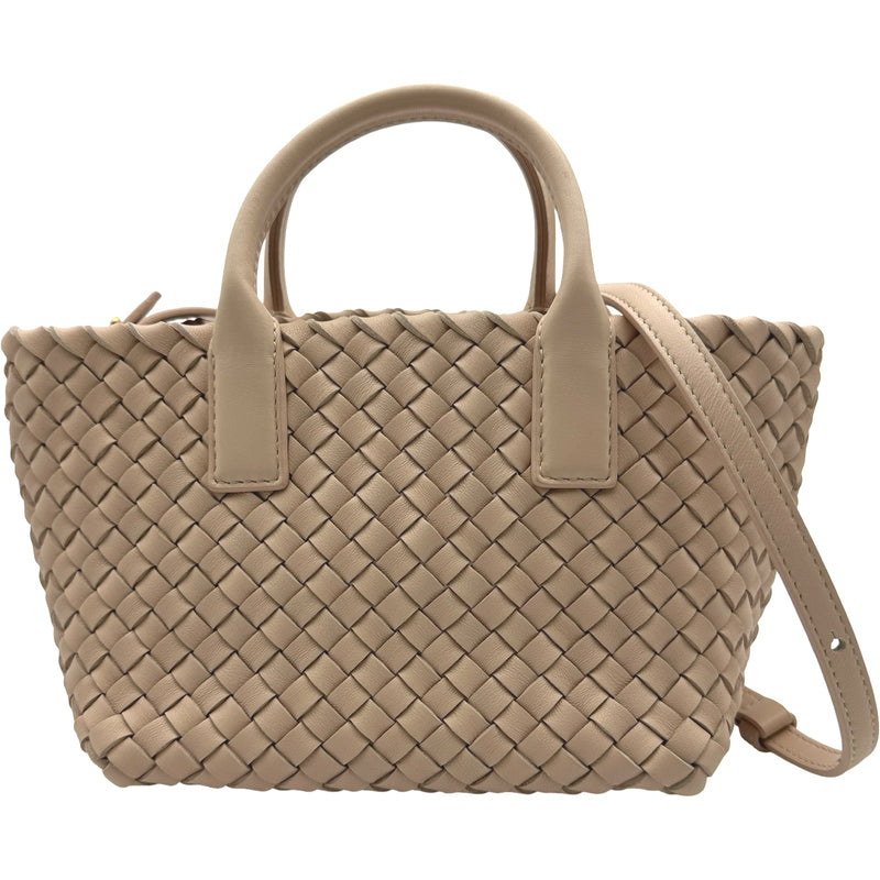 ✨良品 ✨　Bottega Veneta マルコポーロ　ハンドバッグ　ベージュ ボッテガ・ヴェネタ BOTTEGA VENETA ミニカバ 2WAY バッグ 781670