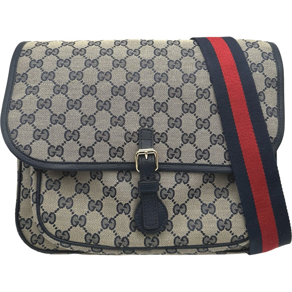 【美品】GUCCI グッチ GGキャンバス ショルダーバッグ 保存袋付き グッチ GUCCI ショルダーバッグ 793823 ネイビー GGキャンバス