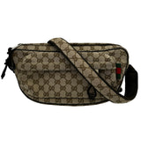 グッチ GUCCI ボディバッグ 802096 ブラウン/ベージュ シルバー金具 GGキャンバス レディース ボディバッグ