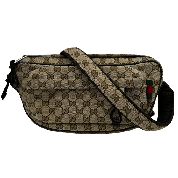 グッチ GUCCI ボディバッグ 802096 ブラウン/ベージュ シルバー金具 GG