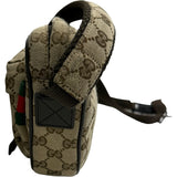 グッチ GUCCI ボディバッグ 802096 ブラウン/ベージュ シルバー金具 GGキャンバス レディース ボディバッグ