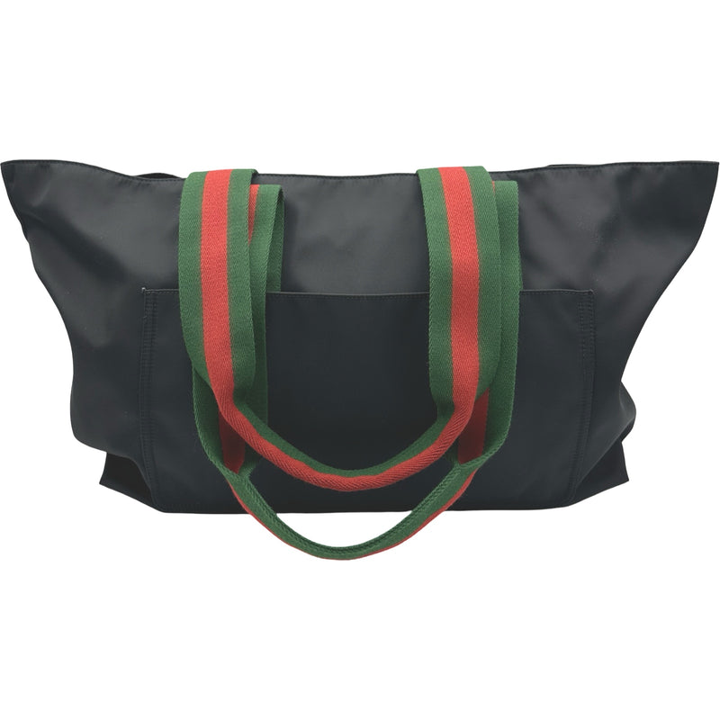 グッチ GUCCI ロゴ ラージ トートバッグ 802172 ブラック ナイロン