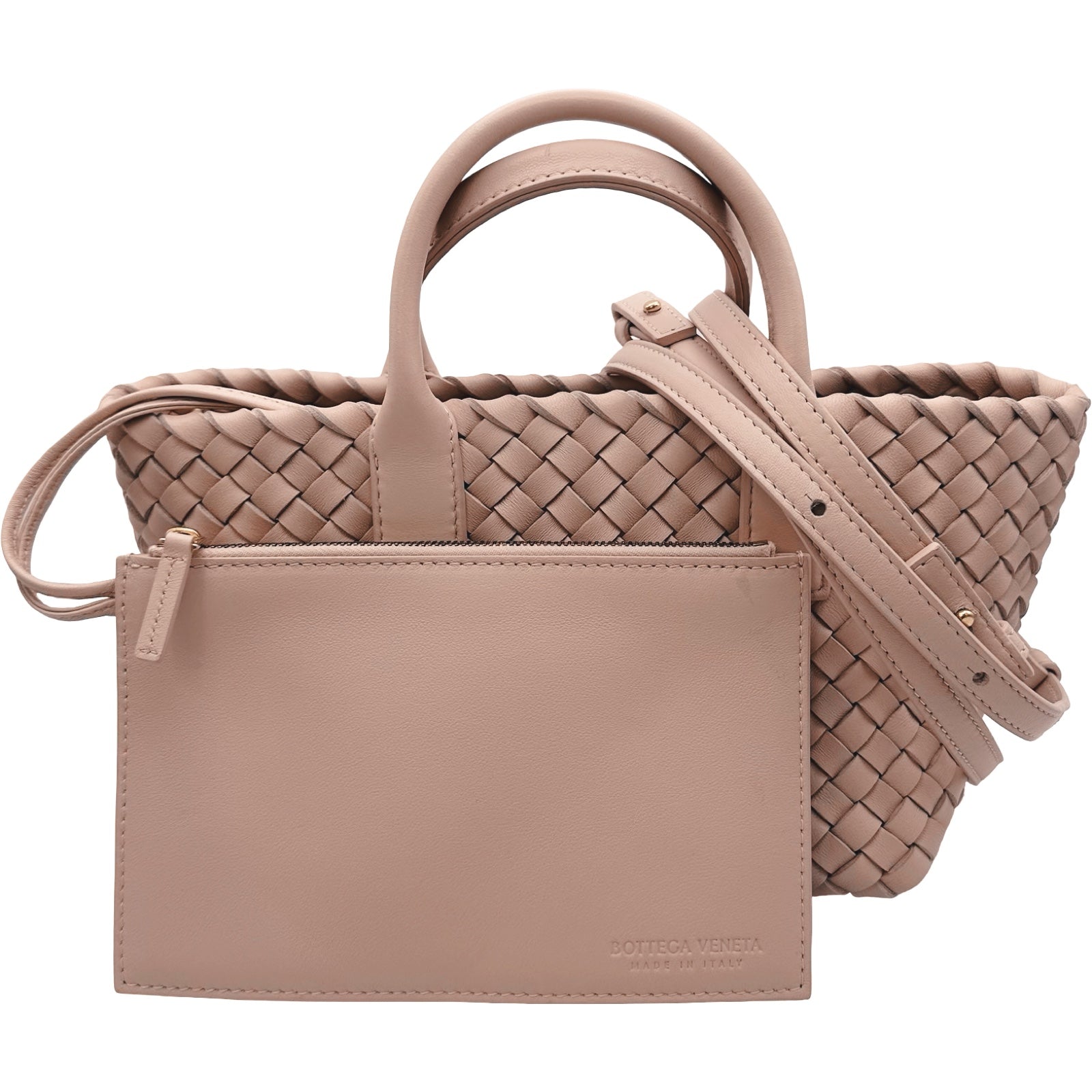 ボッテガ・ヴェネタ BOTTEGA VENETA ミニ カバ 781670 ピンク ゴールド