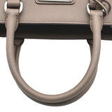 プラダ PRADA ガレリア ミニ 1BA296 ベージュ シルバー金具 サフィアーノレザー レディース ハンドバッグ