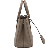 プラダ PRADA ガレリア ミニ 1BA296 ベージュ シルバー金具 サフィアーノレザー レディース ハンドバッグ