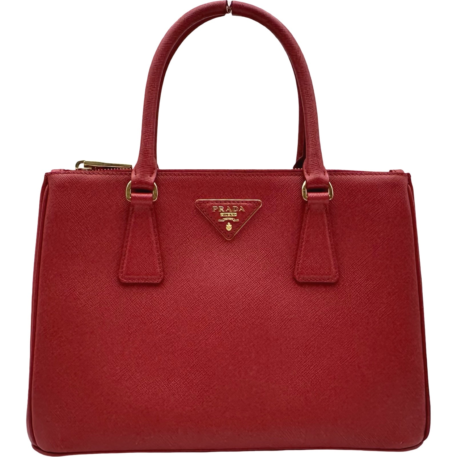 プラダ PRADA ガレリア ミディアム 1BA863 レッド サフィアーノレザー
