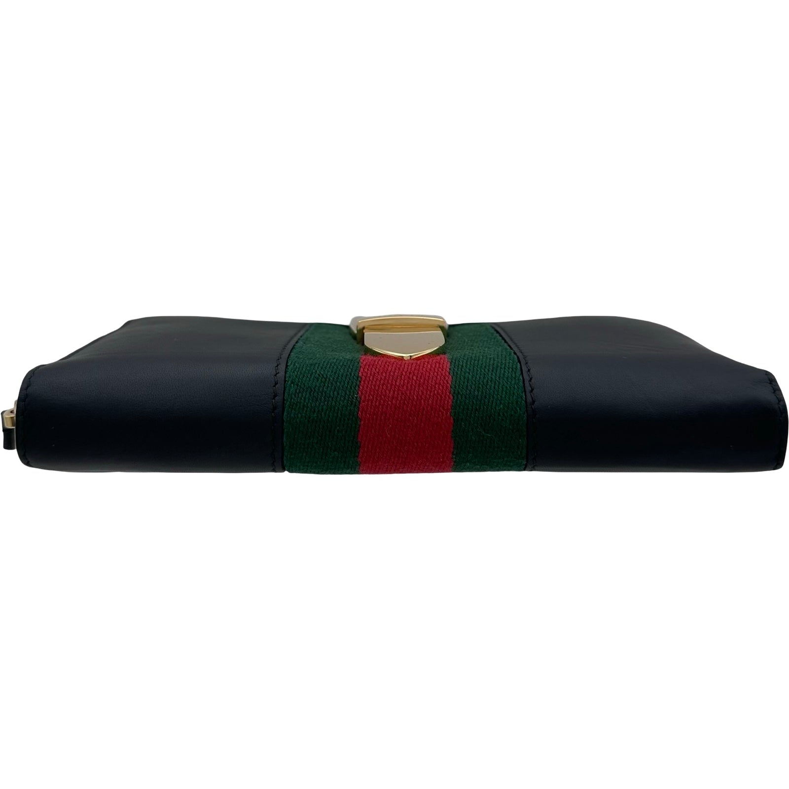 グッチ GUCCI シルヴィ ウォレット 476083 ブラック ゴールド金具 レザー レディース 長財布 グッチ GUCCI シルヴィ ウォレット 476083 ブラック ゴールド金具
