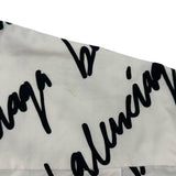 バレンシアガ BALENCIAGA ロゴ総柄長袖シャツ 662983 ホワイト コットン ユニセックス 長袖シャツ