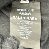 バレンシアガ BALENCIAGA ロゴ総柄長袖シャツ 485971 ブラック コットン メンズ 長袖シャツ