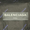 バレンシアガ BALENCIAGA ロゴ総柄長袖シャツ 485971 ブラック コットン メンズ 長袖シャツ