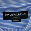 バレンシアガ BALENCIAGA ストライプ長袖シャツ 485971 ブルー コットン メンズ 長袖シャツ