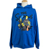 バレンシアガ BALENCIAGA ×the Simpsons ロゴプリントプルオーバーパーカー 674986 ブルー コットン ユニセックス パーカー