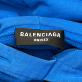 バレンシアガ BALENCIAGA ×the Simpsons ロゴプリントプルオーバーパーカー 674986 ブルー コットン ユニセックス パーカー