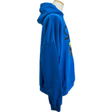 バレンシアガ BALENCIAGA ×the Simpsons ロゴプリントプルオーバーパーカー 674986 ブルー コットン ユニセックス パーカー