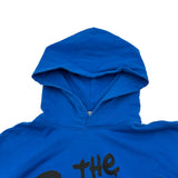 バレンシアガ BALENCIAGA ×the Simpsons ロゴプリントプルオーバーパーカー 674986 ブルー コットン ユニセックス パーカー