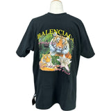 バレンシアガ BALENCIAGA FBIリバーシブルロゴシャツ 681467 ネイビー コットン メンズ 半袖Ｔシャツ
