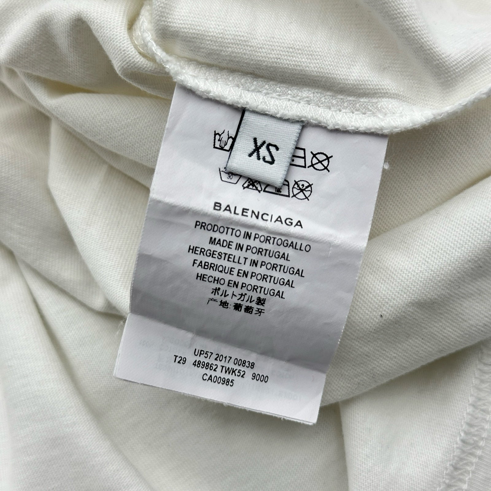 バレンシアガ BALENCIAGA SINNERSロゴ半袖Tシャツ 489862 ホワイト