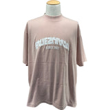 バレンシアガ BALENCIAGA バックフリップロゴ刺繍半袖Tシャツ 764235 ピンク コットン メンズ 半袖Ｔシャツ
