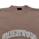 バレンシアガ BALENCIAGA バックフリップロゴ刺繍半袖Tシャツ 764235 ピンク コットン メンズ 半袖Ｔシャツ