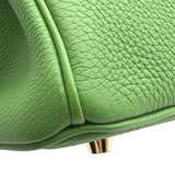 エルメス HERMES バーキン30 B刻 ヴェールユッカ ゴールド金具 トゴ レディース ハンドバッグ
