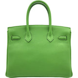 エルメス HERMES バーキン30 B刻 ヴェールユッカ ゴールド金具 トゴ レディース ハンドバッグ