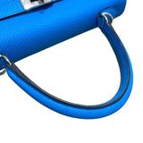 エルメス HERMES ケリー25 C刻 ブルーザンジバル シルバー金具 トゴ レディース ショルダーバッグ